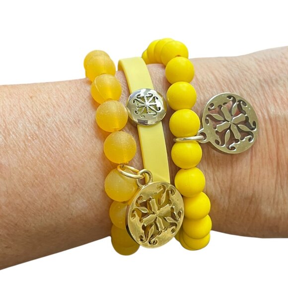 Rustic Cuff Lemon Drops and Logos Three Bracelet Silicone Logo Set - Picture 1 of 3
